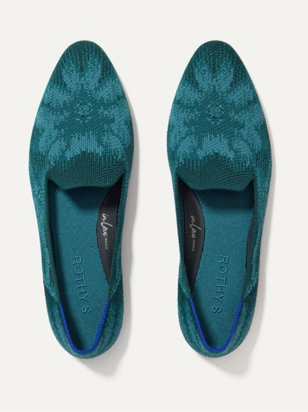 Rothy's The Almond Loafer - Dark Jade - NWOB - size 7